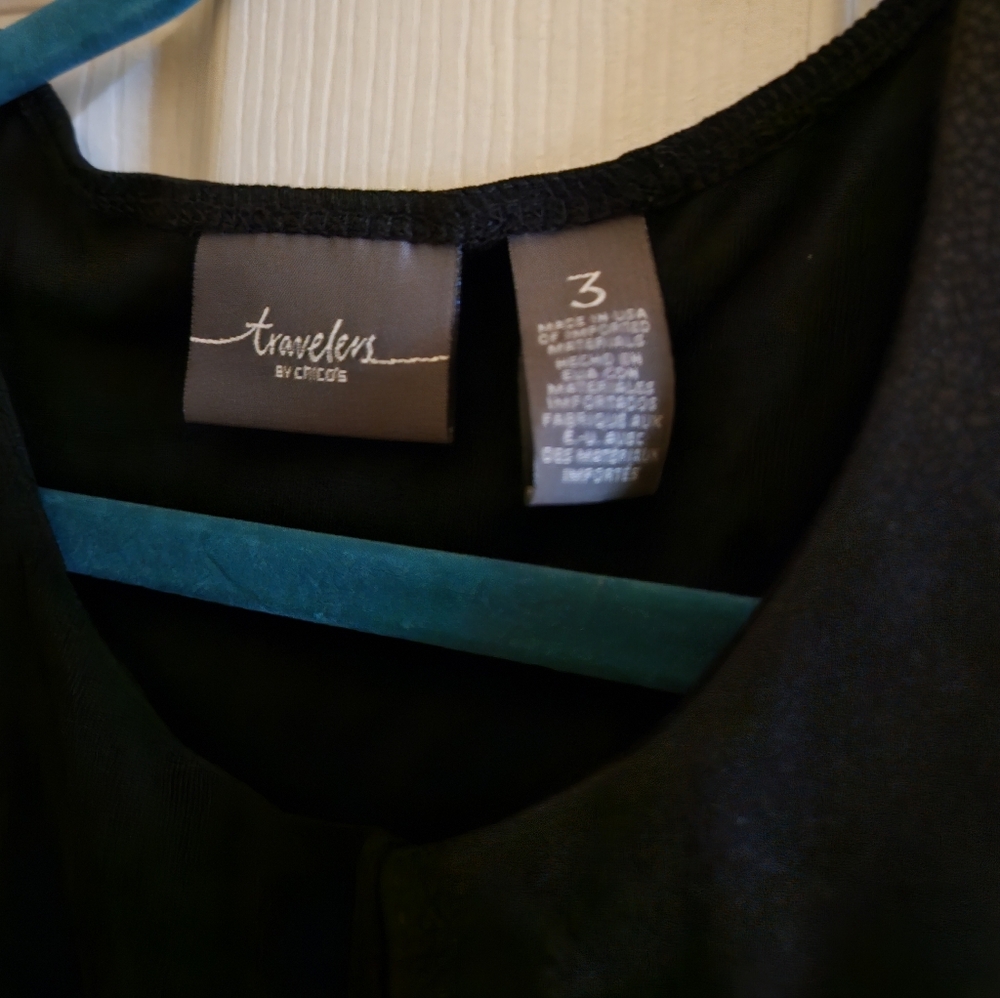 Chico's Travelers Black Top